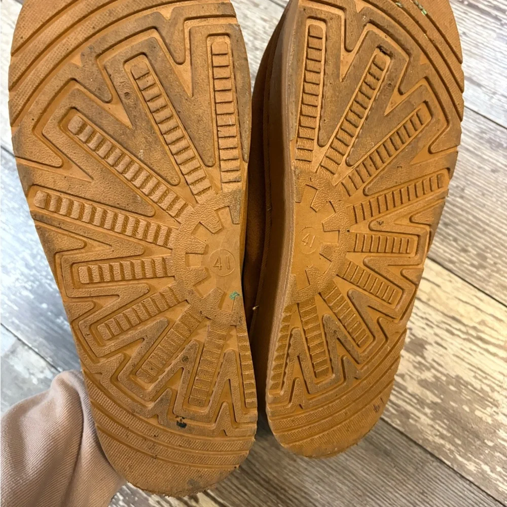 Women's Tan Platform Tasman Like Slippers Size 41/10